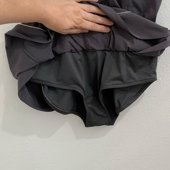 Lululemon Speedy Runsie Romper Womens 6/8 Gray Activewear Running One Piece - Picture 6 of 14